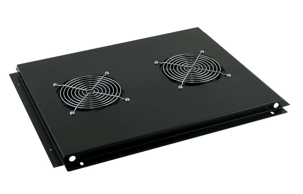 Roof mount cooling unit with 2 fans for 600mm deep rack cabinets