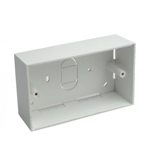 Double Gang Back Box (Surface Mount) 46mm - Rack Sellers