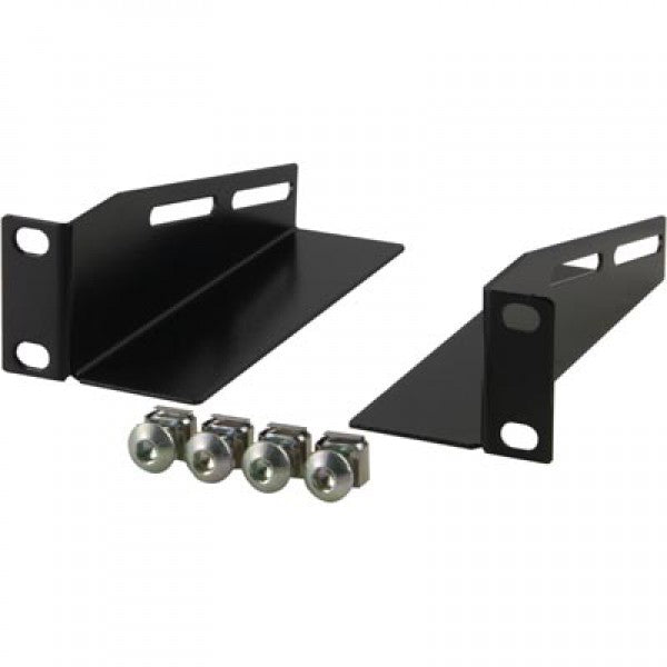 L-brackets for 10 inch SOHO Rack , 136 mm, 2-Pack, Black (RAIL-310)