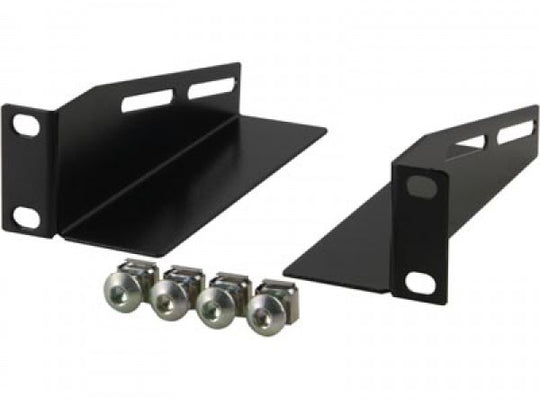 L-brackets for 10 inch SOHO Rack , 136 mm, 2-Pack, Black (RAIL-310) - Rack Sellers
