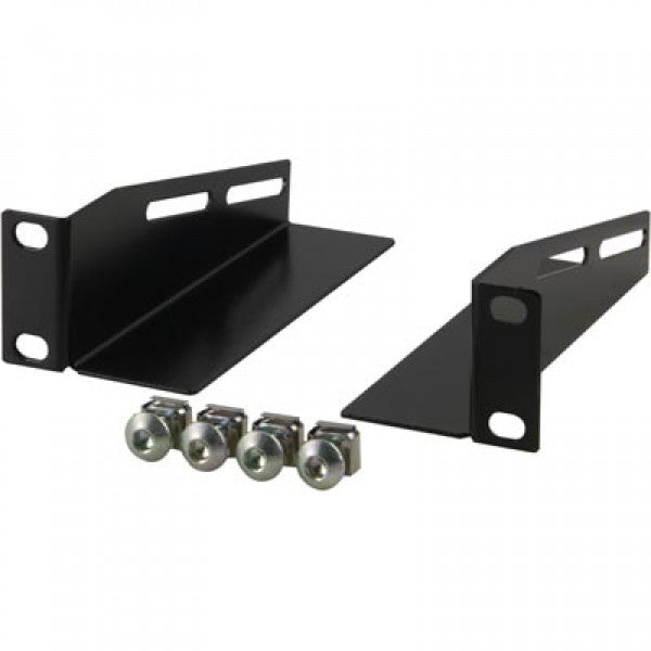 L-brackets for 10 inch SOHO Rack , 136 mm, 2-Pack, Black (RAIL-310) - Rack Sellers