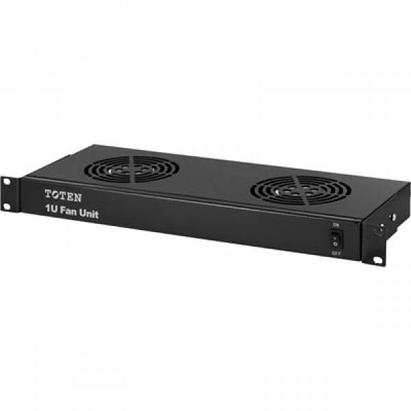 Network Rack Fan Controller 1U, 19 inch rackmount fan element with 4 fans for IT Network Server Da ...