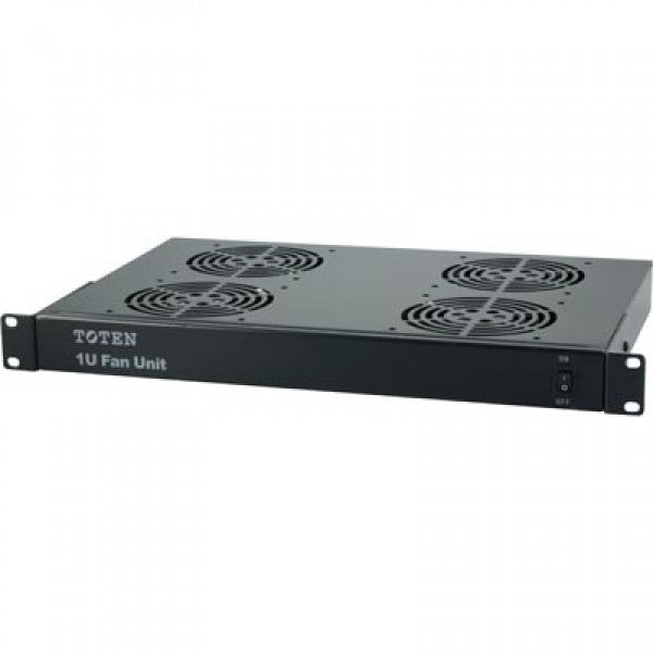 1U, 19 inch rackmount fan element with 4 fans for IT Network Server Data Cabinet Enclosure Racks