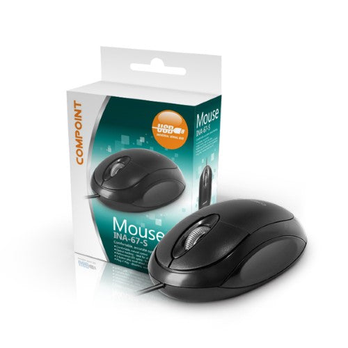 Wired USB Optical Mouse For PC Laptop Mac Computer Scroll Wheel LED Black Mice