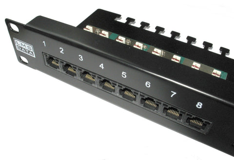 24 Port 1U Vertical Rackmount CAT5e UTP Patch Panel Plus Back Bar (PPAN-24-VLC)