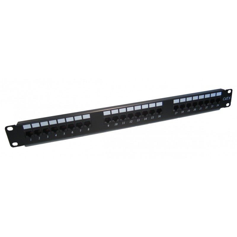 Generic Cat6 Network RJ45 Patch Panel 24 Port 1U 19