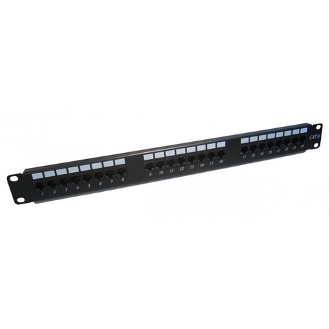 Generic Cat6 Network RJ45 Patch Panel 24 Port 1U 19