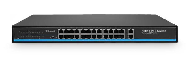 24 Port Fast Ethernet 10/100 Rackmount PoE Switch + 2 Gigabit Uplinks (SW2402100-POE)