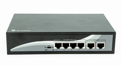 4 Port Fast Ethernet 10/100 Desktop PoE Switch + 2 Uplinks (SW40010-2-POE)