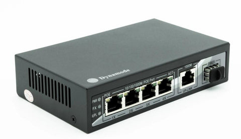 4 Port Gigabit Ethernet 10/100/1000 Desktop PoE Switch + 1 Uplink + SFP Port (SW40010-G-POE)