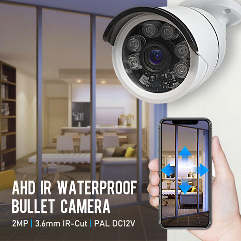 BULLET CCTV CAMERA 2MP FULL HD 1080P OUTDOOR NIGHT VISION AHD WHITE