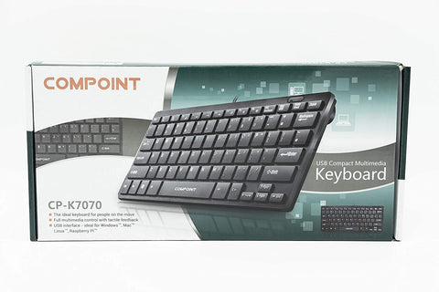 Compact Mini Portable Multimedia USB Travel Keyboard - Compoint