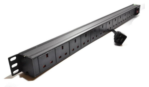 8 Way Vertically Mounted Rackmount IEC PDU - UK Sockets (PDU-8WS-V-UK-IEC)