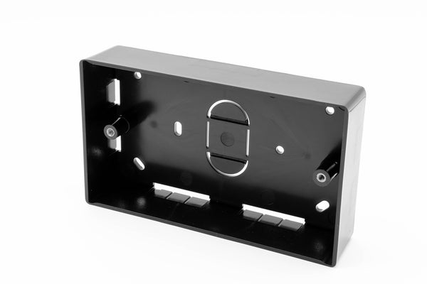 SURFACE MOUNT DOUBLE GANG BACK BOX - 32MM DEEP - BLACK