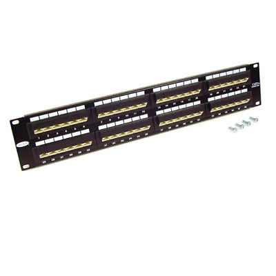 1.5U CAT5e - 48 Port Patch Panel (Dual Use) - Vertical Punch - Rack Sellers