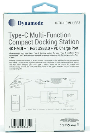 USB Type-C to USB3 Hub and HDMI 4K Adapter (C-TC-HDMI-USB3)