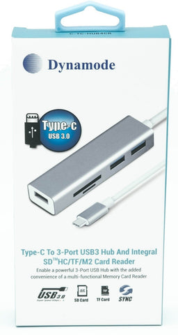 USB Type-C to USB3 Hub and Card Reader Adapter (C-TC-HUB4CR)