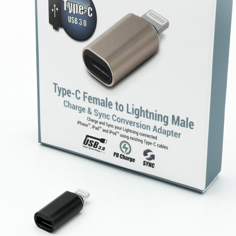 USB Type-C Female to Lightning (tm) Male Sync Charge Adapter (C-TC-LIGHT)