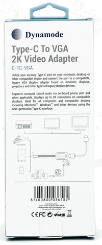 USB Type-C to VGA Video Adapter (C-TC-VGA)