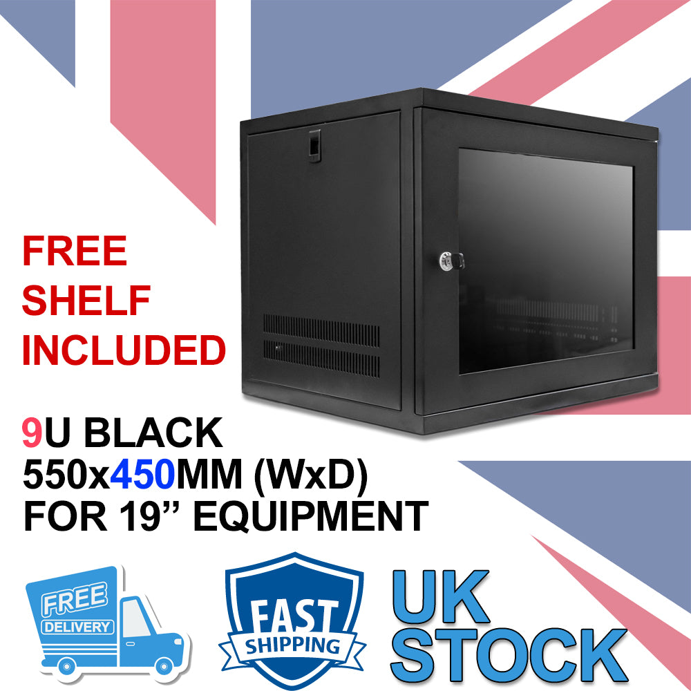 9U 19 inch Wall Mount N Series Network  Data Cabinet  Rack (WxDxH) 550x450x460mm