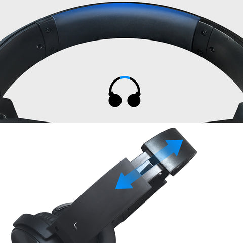Bluetooth 4.0 Foldable Stereo Headphones with Active Noise Cancellation - Black