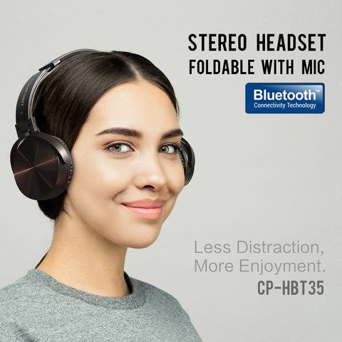 Bluetooth 4.0 Foldable Stereo Headphones with Active Noise Cancellation - Black