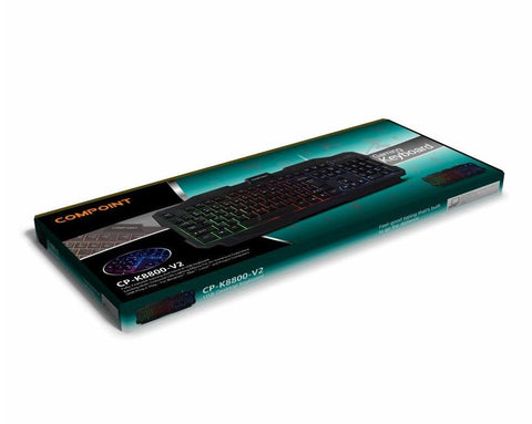 Gaming Keyboard Rainbow LED Wired USB for PC Laptop UK