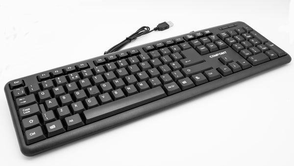USB WIRED QWERTY KEYBOARD UK LAYOUT FOR PC DESKTOP COMPUTER LAPTOP ...