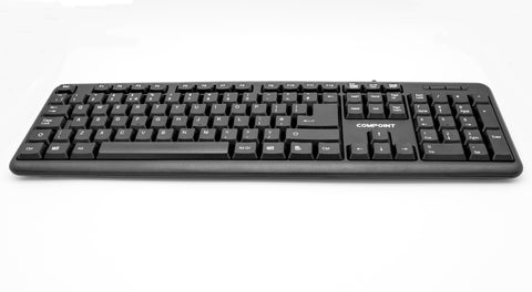 USB WIRED QWERTY KEYBOARD UK LAYOUT FOR PC DESKTOP COMPUTER LAPTOP