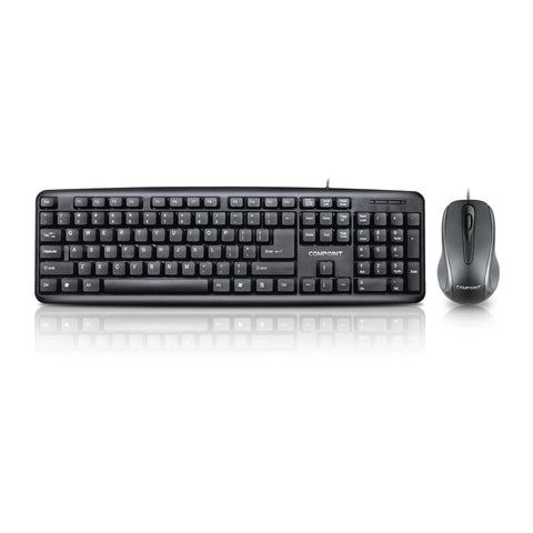USB Keyboard and Mouse Combo Set Wired Black UK Retail Boxed Qwerty
