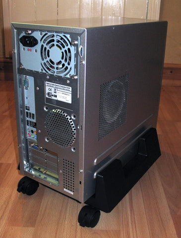 PC Case Desktop CPU Stand Holder Tower Rolling Lockable Wheels Width Adjustable