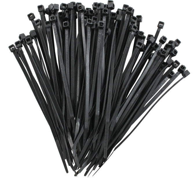 Cable Ties 3.6mm wide x 300mm long (BLACK) - Pack of 100