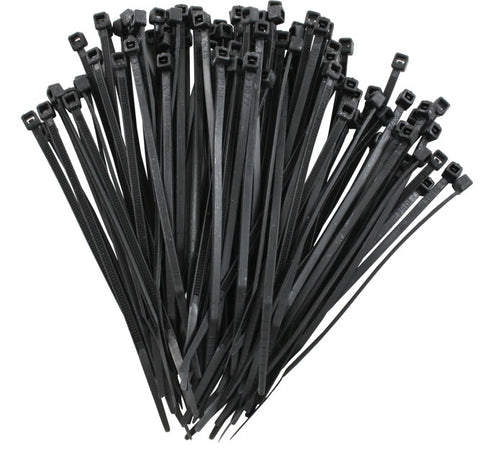 Cable Ties 2.5mm wide x 160mm long (BLACK) - Pack of 100