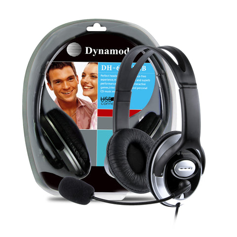 Plug n’ Play Stereo Headset & Microphone - Full Ear - USB