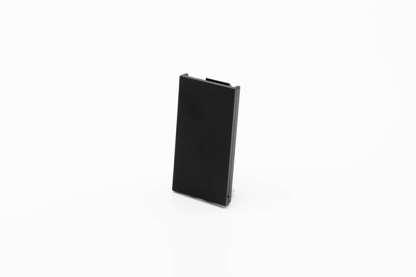 50MM X 25MM HALF BLANK FOR EURO MODULE FACEPLATES - BLACK