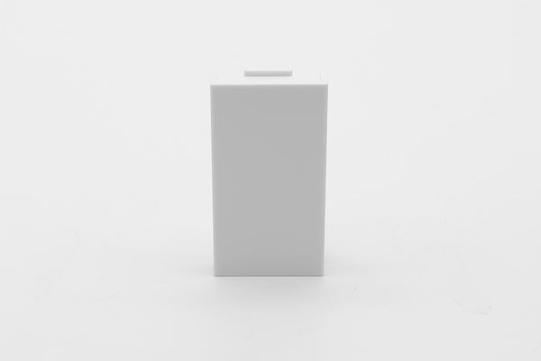 50MM X 25MM HALF BLANK FOR EURO MODULE FACEPLATES - WHITE