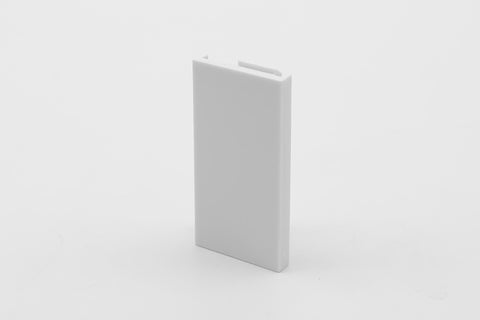 50MM X 25MM HALF BLANK FOR EURO MODULE FACEPLATES - WHITE
