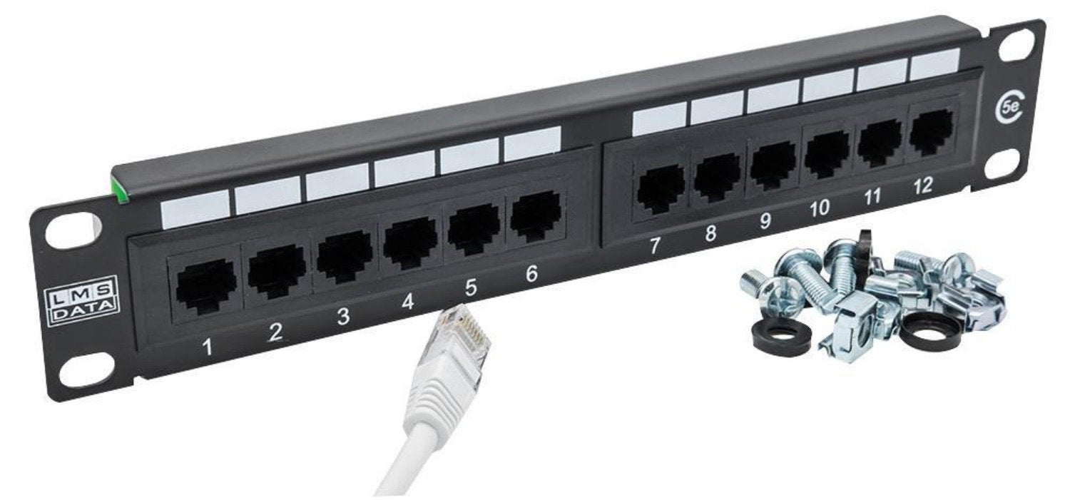 12 Port 1U 10-inch CAT5e UTP SOHO UTP PATCH PANEL (PPAN-12-10)