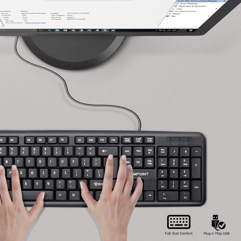 Full size Black Standard USB Keyboard