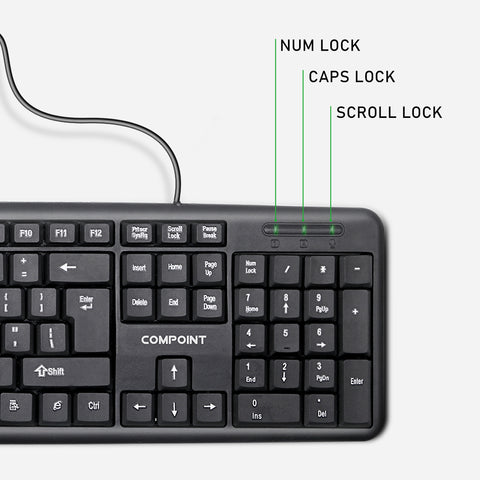 Full size Black Standard USB Keyboard