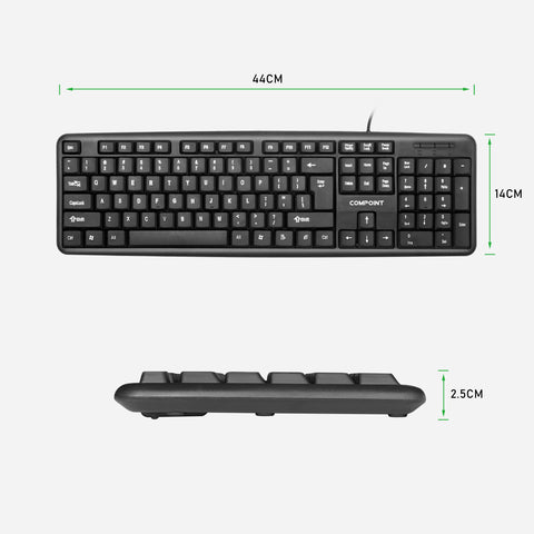 Full size Black Standard USB Keyboard