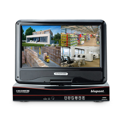 Complete 4-Channel Wireless LCD NVR & Weatherproof Camera Solution