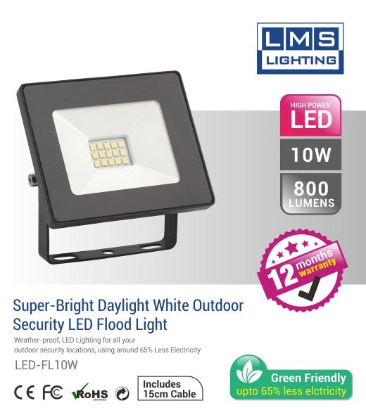 LED Floodlight 10W Outdoor Garden Security Flood Light 12V 220V
