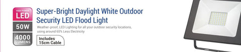 50W LED Flood Light - 4000LM / Lumens (IP65) 2835
