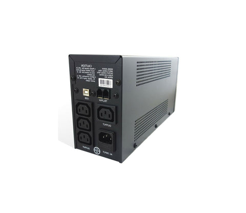 Intelligent 500VA Desktop UPS with USB & RJ11 Ports - 4 IEC INPUT