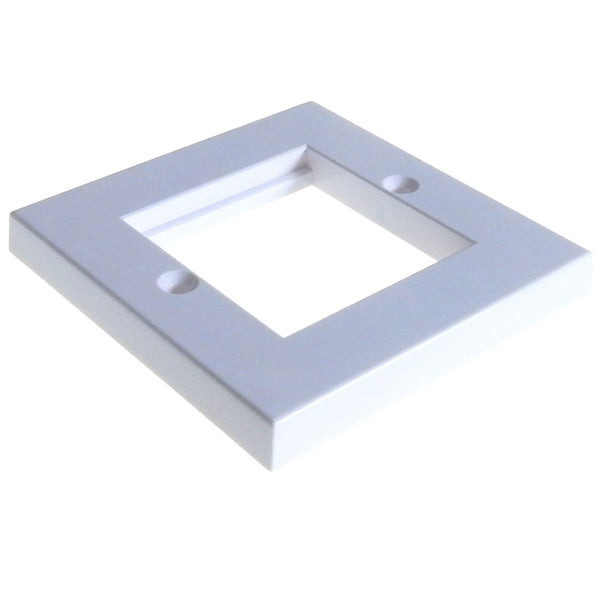 86mm x 86mm single gang face plate - Flat – White (2 Slot) - Rack Sellers
