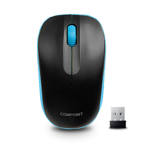2.4 GHz Black / Blue Wireless Cordless Mouse Mice Optical Scroll For PC Laptop Computer + USB