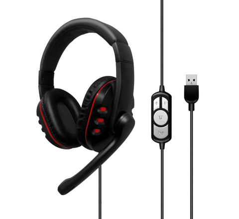 MX-878 USB Stereo Gaming Headset Headphones With Microphone PC Laptop