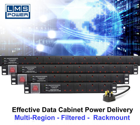 10 Way Horizontally Mounted Rackmount IEC 14 Plug PDU - IEC 13 Sockets (PDU-10WS-H-IEC-IEC)