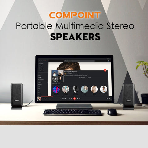 USB SPEAKERS LAPTOP PORTABLE MULTIMEDIA SOUND MUSIC PC DESKTOP TV SPEAKERS MAC